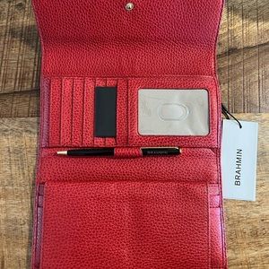 Red Brahmin Checkbook Wallet new with tag